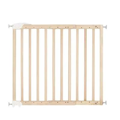 Image of Badabulle Deco Pop Wood, Wooden Extending baby Gate 63 to 106 cm Wide Screw Mounted door and stair gates for