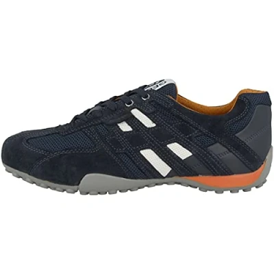 Image of Geox Snake Trainers, Men&#039;s, Size: 6, Blue shoes