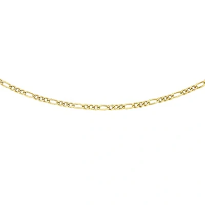 Image of Carissima Gold Women&#039;s 9 ct Yellow 1.1 mm Diamond Cut Figaro Chain Necklace of Length 46 cm/18 Inch