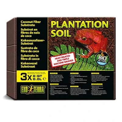 Image of Exo Terra Plantation Soil Substrate, 3 x 8.8 Litre , count (Pack of 1)