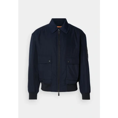 Image of BOSS Oking Bomber Jacket, Men&#039;s, Size: 40R, Dark blue