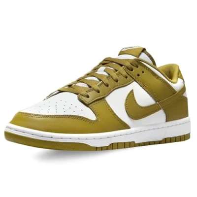 Image of Nike Sportswear DUNK Retro Trainers, Men&#039;s, Size: 9, White/pacific moss Leather