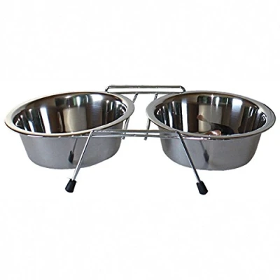 Image of ICA CAD2210 Double Stainless Steel Feeder Standard, Grey