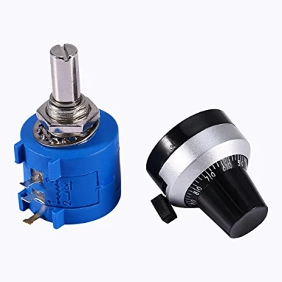 Image of 10K Ohm 3590S 2 103L Rotary Wirewound Precision Potentiometer, Taper Potentiometer Variable Resistor Potentiomete With Pot 10 Turns+Knob