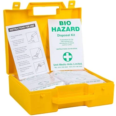 Image of 5x HSE Biohazard Disposal Box Kit Bodily Fluid Clean Up