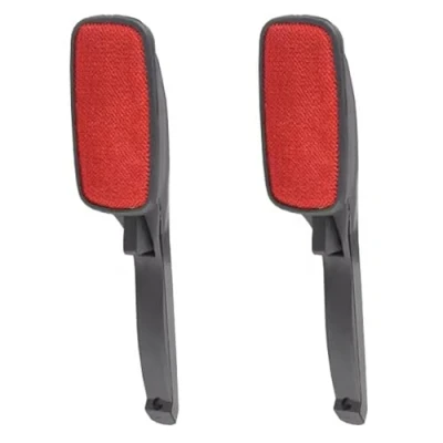 Image of KAV Rotating Head Magic Clothes Lint Brush Swivel Trigger Action for Left and Right Handed Use No Refills Needed, Removes Lint, Hair Fluff from Pack of 2