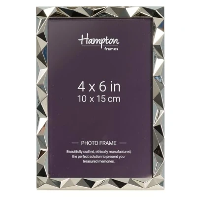 Image of Hampton Frames JANELLE 4x6 (10x15cm) Silver Nickel Photo Frame Glass JAN56146N