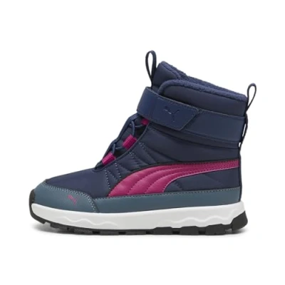 Image of Puma Evolve BOOT AC Unisex Hiking shoes for kids, Size: 11.5K, Persian blue/magenta gleam Imitation leather/ textile