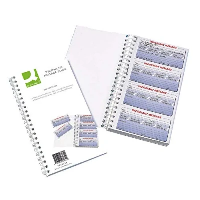 Image of Q Connect Duplicate Telephone Message Book 200 Messages Ref KF26034