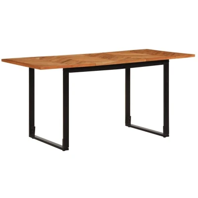 Image of vidaXL Dining Table 160x80x75 cm Solid Wood Acacia