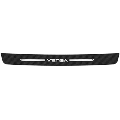 Image of JYMLOV Carbon Fiber Rear Bumper Protector Strip for K ia VENGA, Car Trunk Door Sill Scratch Guard Plate Film Tail Trim Anti Collision Cover Sticker Styling Accessories,Black