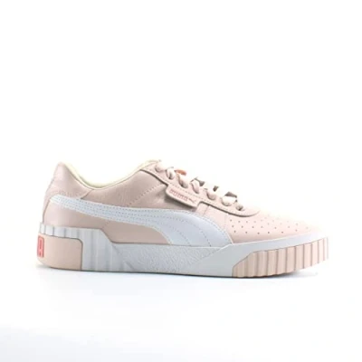 Image of Puma Cali Pink Leather Womens Lace Up Trainers 369155 11 Size UK 5
