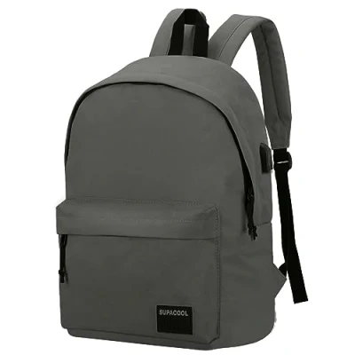 Image of SUPACOOL School Backpacks For Boys and Girls, Lightweight Laptop Backpack With Usb Charging Port Men Women, Casual Travel(Full Grey)
