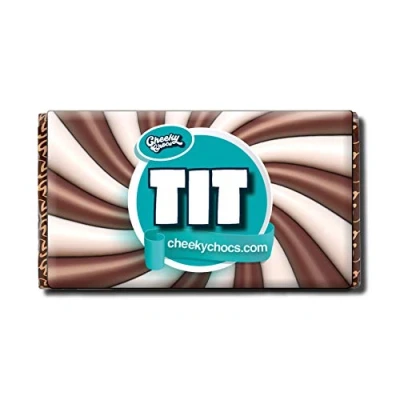 Image of Tit Chocolate Bar with Novelty Joke Wrapper Funny Rude Gift Birthday Present (Chocolate Included)