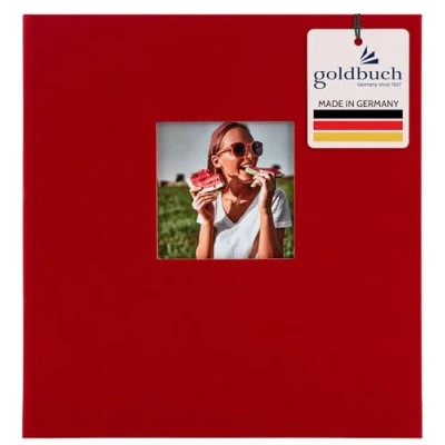 Image of Goldbuch Photo Album with Window Cut Out, Cardboard, red, 30 x 31 cm