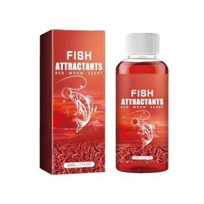 Image of FINLALO Fishing Bait, Outdoor Bait Additive Liquid, High Concentration Fish Attractant Enhancer 60ml, Concentrated Composite Red Worm Liquid for