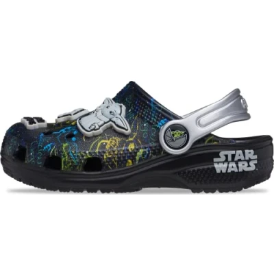 Image of Crocs Classic Grogu Clog T, Black, 6 UK Child