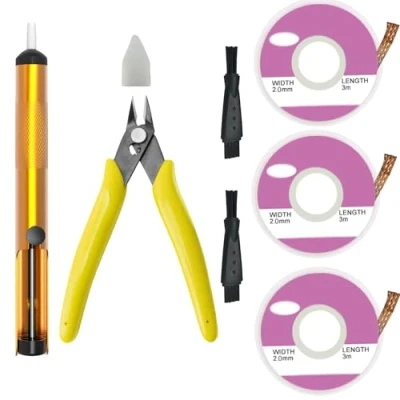 Image of Desoldering Pump Wick Micro Shear Wire Cutter Solder Sucker