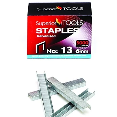 Image of Superior Tools by Seco Galvanised Staples 13/6 (Box of 5000)