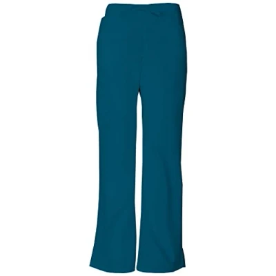 Image of Dickies Women&#039;s Signature Mid Rise Drawstring Scrubs Cargo Pant, Caribbean Blue, Medium Petite, M Petite