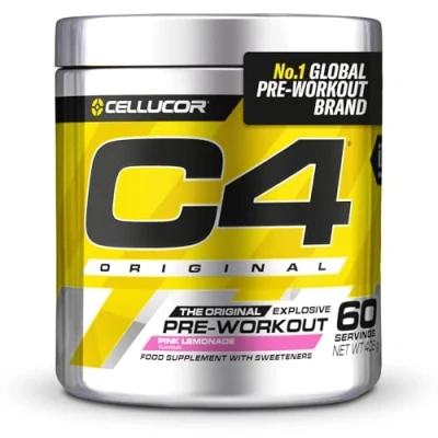 Image of C4 Original Beta Alanine Sports Nutrition Bulk Pre Workout Powder for Men &amp; Women Best Energy Drink Supplements Creatine Monohydrate Pink Lemonade 60 Servings