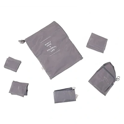 Image of Oypla Pack of 6 Waterproof Travel Luggage Organiser Packing Bags