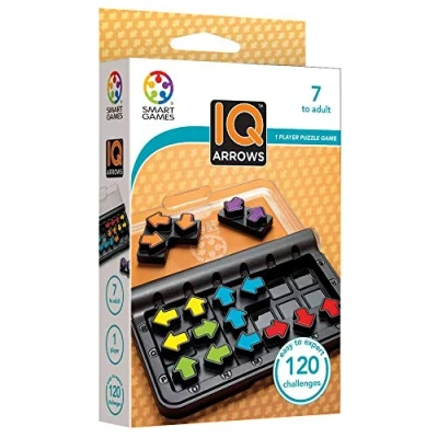 Image of Smart Games IQ Arrows, Puzzle Game with 120 Challenges, 7+ Years