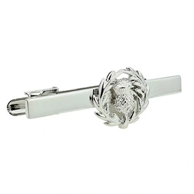 Image of GTR Scottish Thistle Tie Clip Presented in a Box
