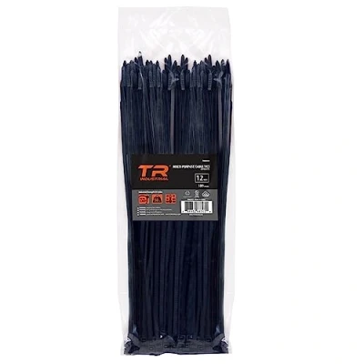 Image of TR Industrial TR88303 Multi Purpose Cable Ties (100 Piece), 12&quot;, Black