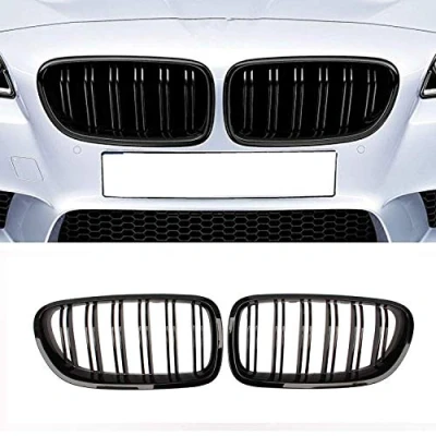 Image of DQDZ 2010 2015 5 Series F10 F18 Glossy Black Front Kidney Grille Grill Pair