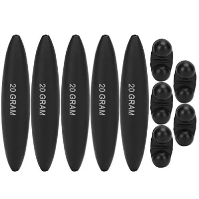 Image of Keenso 5Pcs Float Classic fishing Bobber, Portable EVA Catfish Floats and Bell accessories High Strength Black(20g) Other tools
