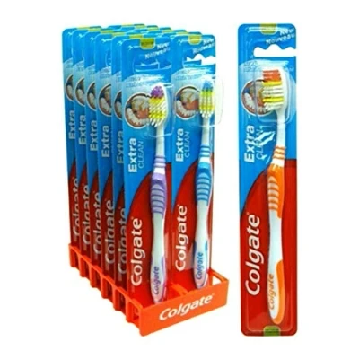 Image of 3 colgate EXTRA CLEAN medium tooth brush