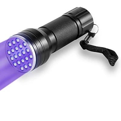 Image of Yosoo Health Gear UV Torch Ultraviolet Flashlight, 21 LED 395nm Blacklight Detector Portable Lamp Flashlight for Pet Urine Detector, Find Stains on Clothes Carpet Rugs Floor