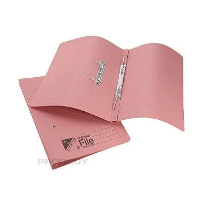 Image of [25 Pack] Pink Foolscap Transfer Spring Files 285gsm 32mm Capacity