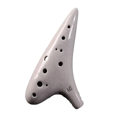 Image of Instrumento Ocarina Adulto 12 hole Alto C tone Ceramic Instrument(White)