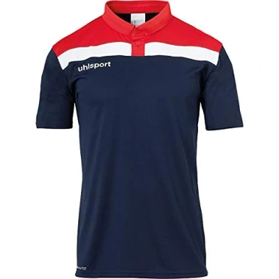 Image of Uhlsport Offense 23 Polo Shirt Men&#039;s Navy/Red/White, 4X Large