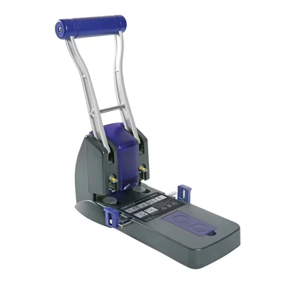 Image of Rapesco PF220AP1 ECO P2200 Heavy Duty 2 Hole Punch, 150 Sheet Capacity, Black/Purple