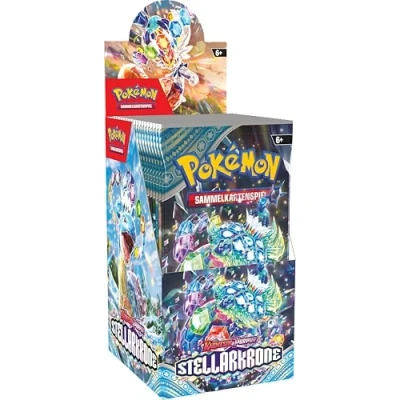 Image of Pokémon Trading Card Game: Booster Pack Display Box Crimson &amp; Purple Stellar Crown (18 Packs)
