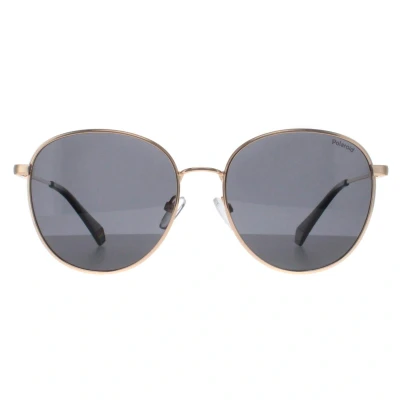 Image of Polaroid Unisex Sunglasses goldcoloured/grey, Size: 56, Gold coloured/grey