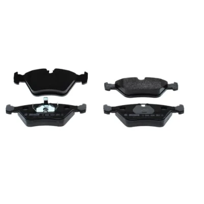 Image of 441698151E, 447615115B, 447615115M, 447615116B, 447615116M Brake pad set BOSCH 0 986 424 351 Low Metallic with piston clip, anti squeak plate