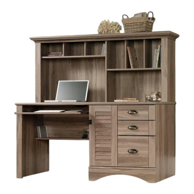 Image of TEKNIK Louvre Hutch 5415109 Desk Salt Oak