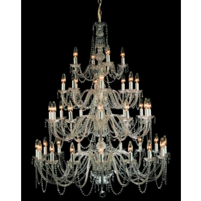 Image of Modra 40 Light Polished Chrome Crystal Multi Arm Chandelier