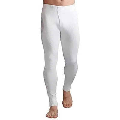 Image of 1 Pack White Thermal Long Johns Men&#039;s Medium Heat Holders