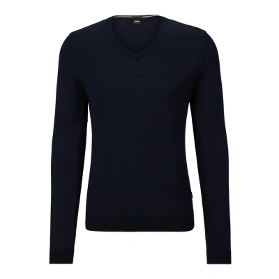 Image of BOSS Melba Jumper, Men&#039;s, Size: Small, Dark blue