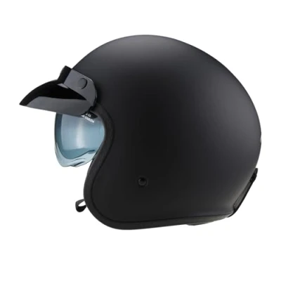 Image of ViPER MOTORBIKE RSV06 Plus Open Face Jet Helmet Motorcycle Scooter Biker Rider Men Women Crash Sports Racing Touring ECE Approve SV Matt Black,XS