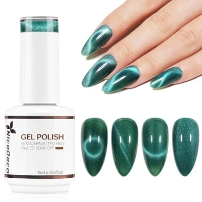 Image of Nicedeco Cat Eye Gel Nail Polish, 15ML UV/LED Soak Off Polish Art Manicure Pedicure, Salon &amp; Home Use Long Lasting Easy to Apply 314