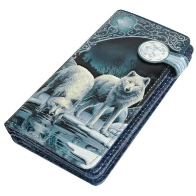 Image of Nemesis Now Warriors of Winter Lisa Parker Embossed Purse 19cm Blue, PU, 18.5cm