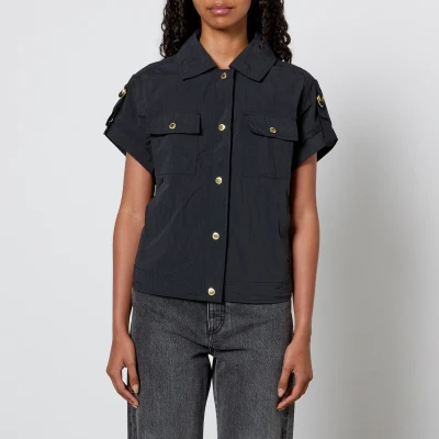 Image of Barbour International Carla Buttondown blouse, Women&#039;s, Size: 10, Black