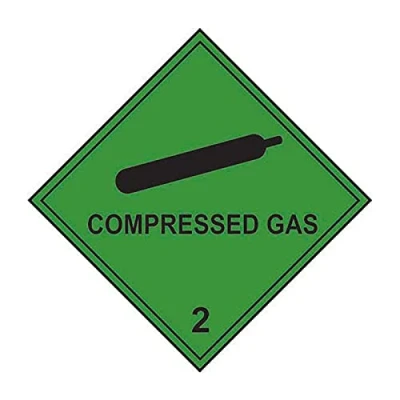 Image of Spectrum Industrial Compressed Gas 2 Labels (100 x 100mm Roll of 250)