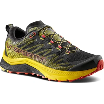 Image of La Sportiva Men&#039;s Jackal Ii Black/Yellow Trail Running Shoes, 9 UK